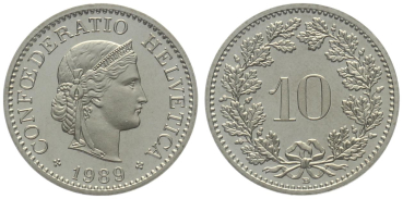 10 Rappen 1989 B